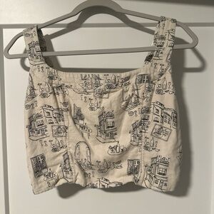 Abercrombie & Fitch Cream Graphic Top
